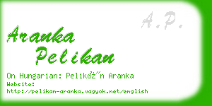 aranka pelikan business card